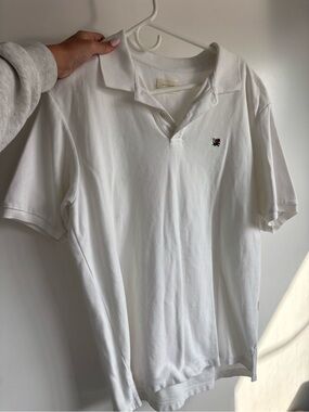 Aime Leon Dore Crest Pique Polo in Bright White